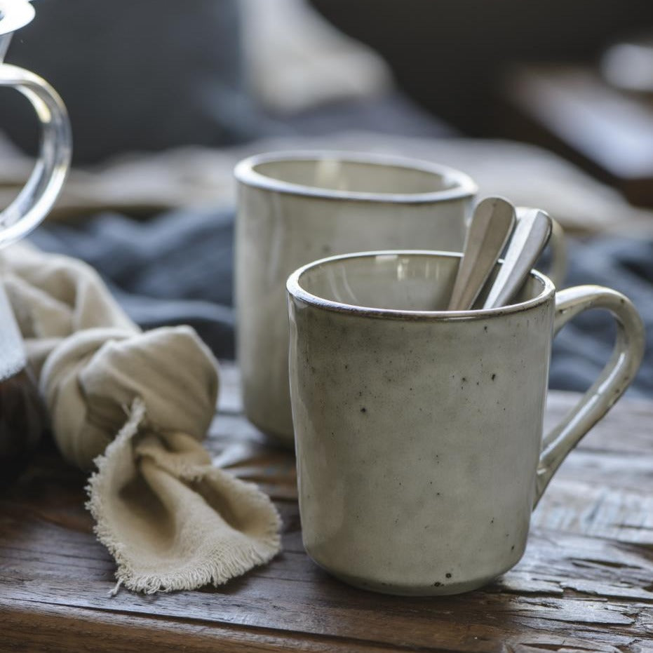 SAND DUNES Mug w/Handle- Green/Grey Speckle by IB LAURSEN (ib-laursen-mug-w-handle-sand-dunes)