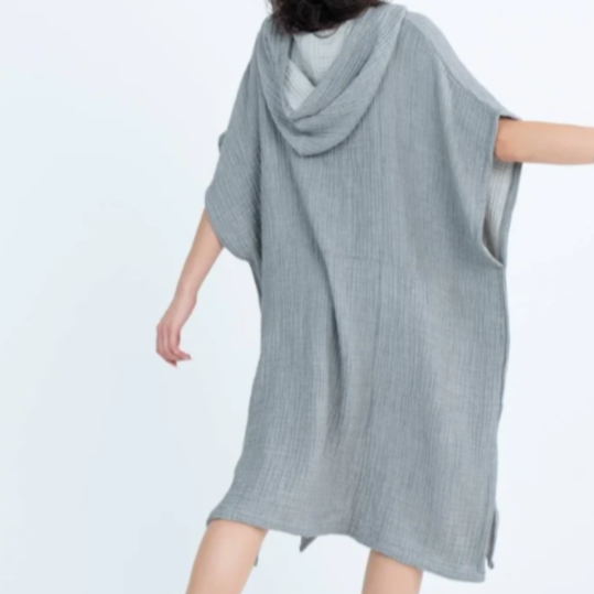 Flow Kids Poncho M/L | Charcoal Grey by ANZA TEXTILE COMPANY (anza-flow-poncho-m02-charcoal-grey)