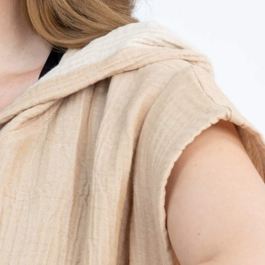 Flow Kids Poncho M/L | Mustard by ANZA TEXTILE COMPANY (anza-flow-poncho-m02-mustard)