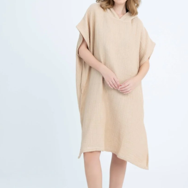 Flow Kids Poncho M/L | Mustard by ANZA TEXTILE COMPANY (anza-flow-poncho-m02-mustard)