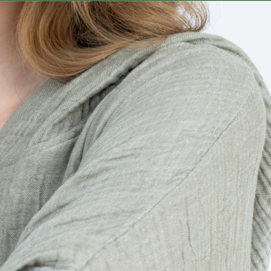 Flow Kids Poncho M/L | Olive Grey by ANZA TEXTILE COMPANY (anza-flow-poncho-m02-olive-grey)