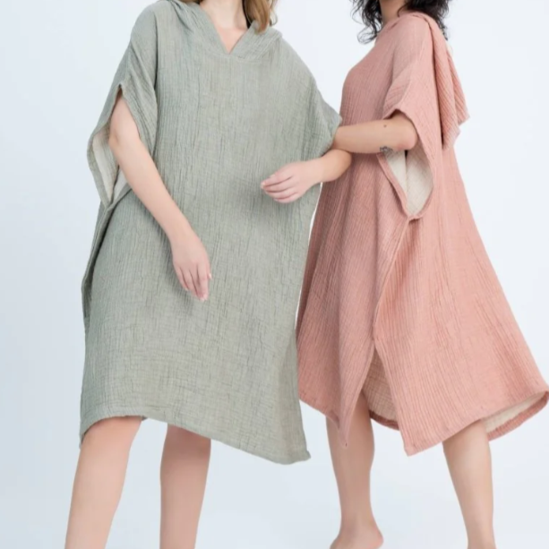 Flow Kids Poncho M/L | Terracotta by ANZA TEXTILE COMPANY (anza-flow-poncho-m02-terracotta)