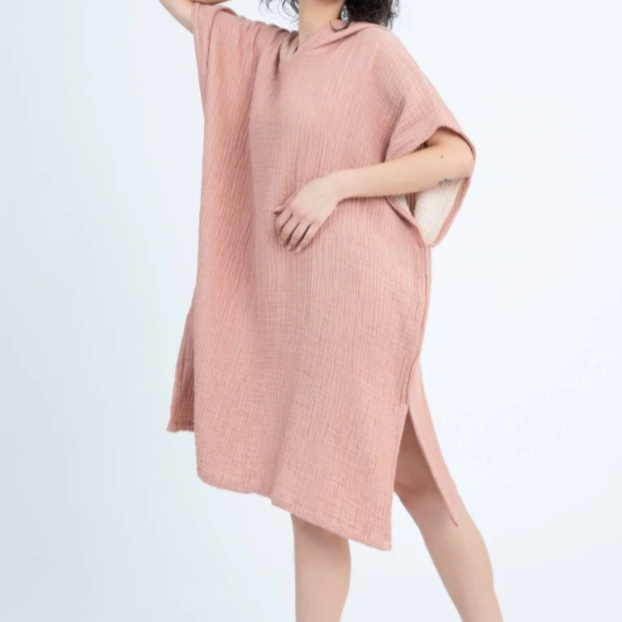 Flow Kids Poncho M/L | Terracotta by ANZA TEXTILE COMPANY (anza-flow-poncho-m02-terracotta)