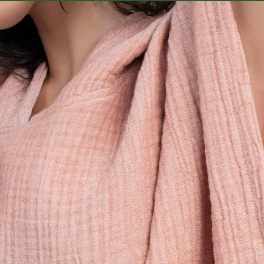 Flow Kids Poncho M/L | Terracotta by ANZA TEXTILE COMPANY (anza-flow-poncho-m02-terracotta)