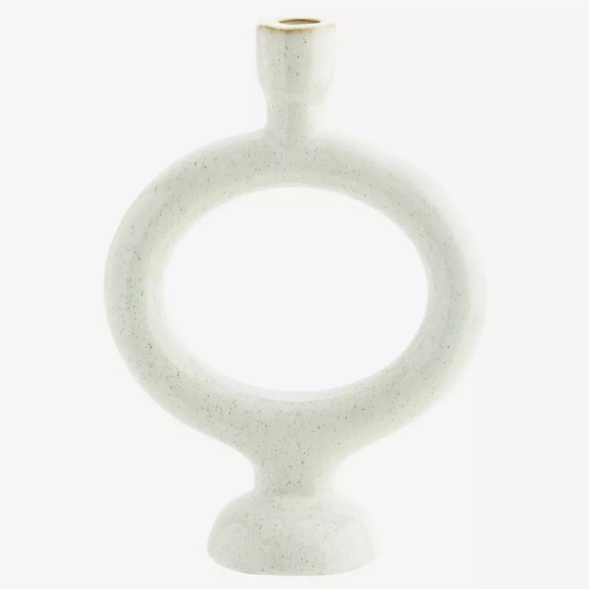 Stoneware Candle Holder 27.5cm- Off White