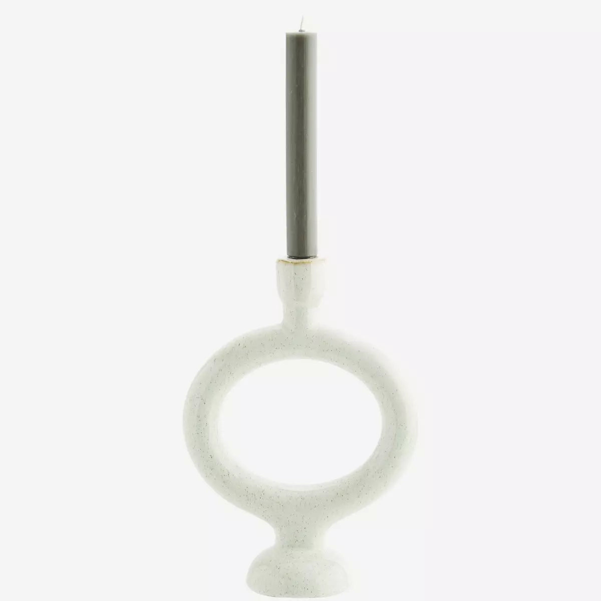 Stoneware Candle Holder 27.5cm- Off White