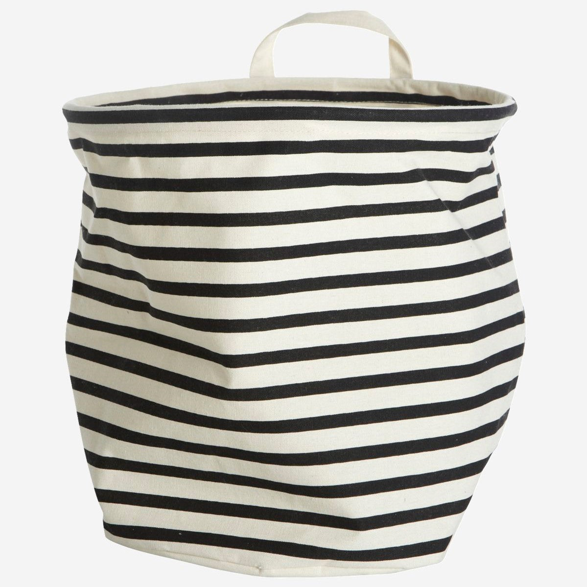 STRIPES 30x30cm Storage Bag - Black/White by HOUSE DOCTOR (house-doctor-storage-bag-stripes-black-white-ls0350)