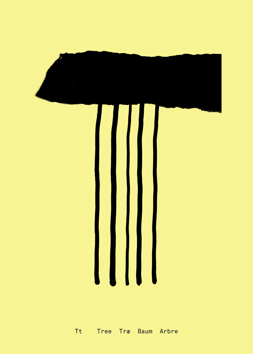 Alphabet Spaghetti by ATWTP - T Print by PAPER COLLECTIVE (paper-collective-alphabet-poster-print-t-print)