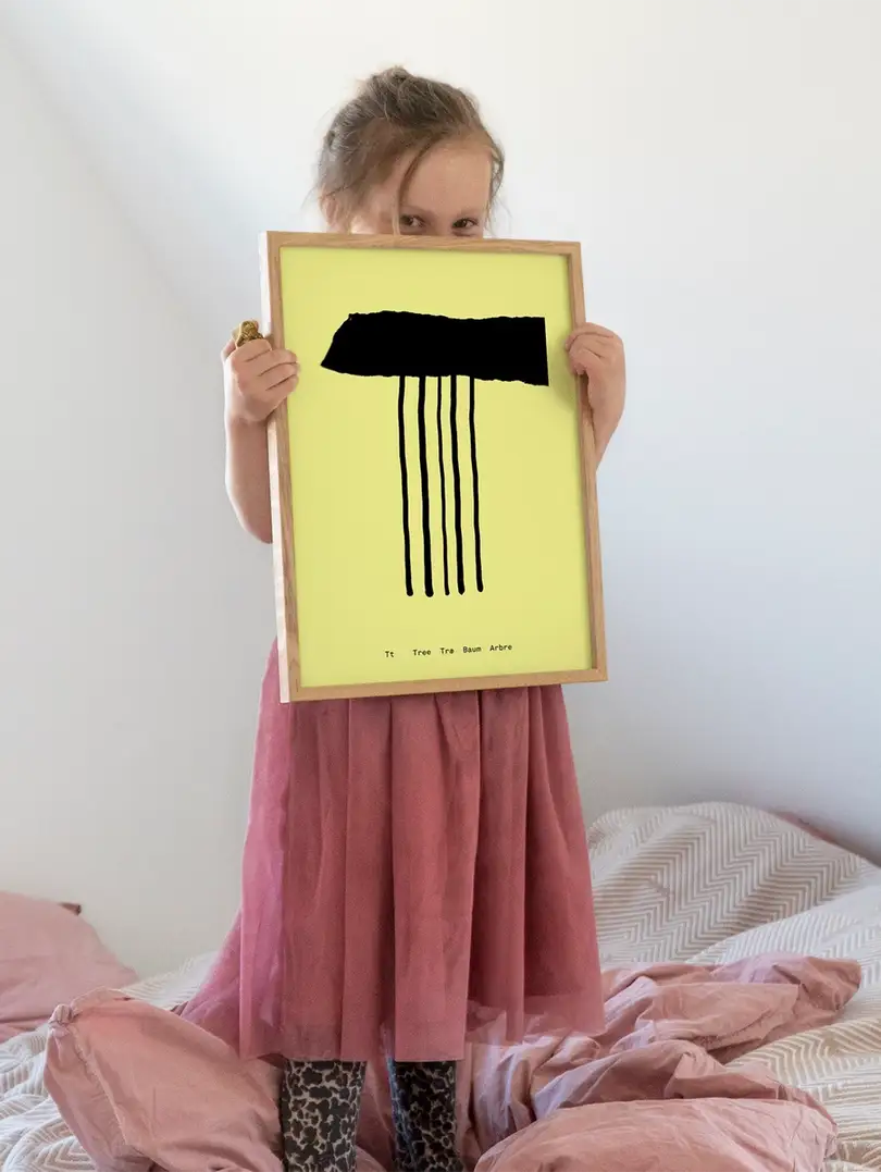 Alphabet Spaghetti by ATWTP - T Print by PAPER COLLECTIVE (paper-collective-alphabet-poster-print-t-print)