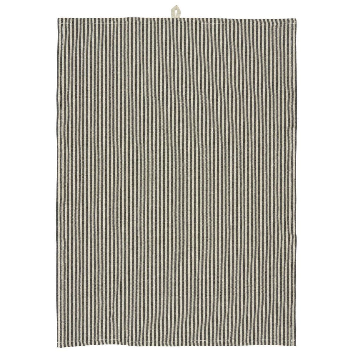 Cotton Tea Towel | Beige/Black Fine Stripe by IB LAURSEN (ib-laursen-tea-towel-beige-black-thin-stripes)