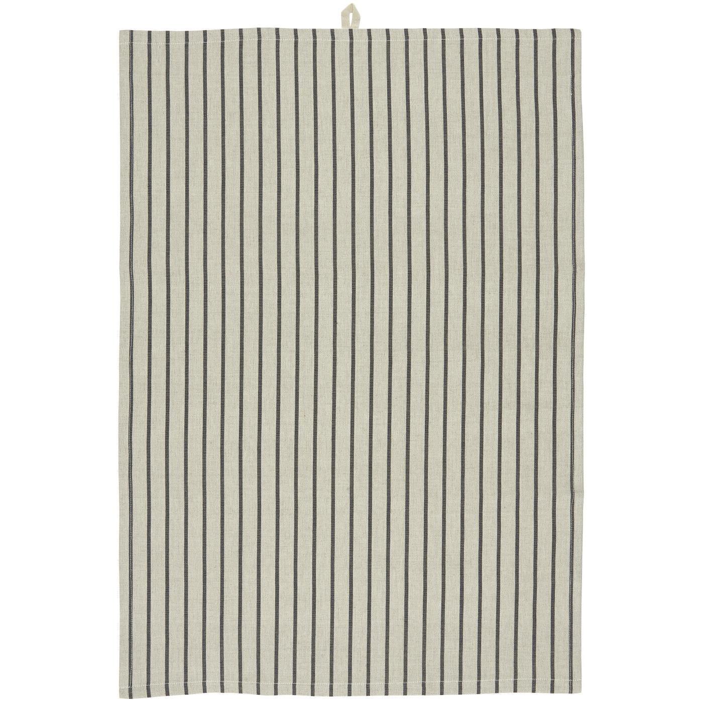 Cotton Tea Towel | Beige/Black Stripe by IB LAURSEN (ib-laursen-tea-towel-beige-w-black-stripes)