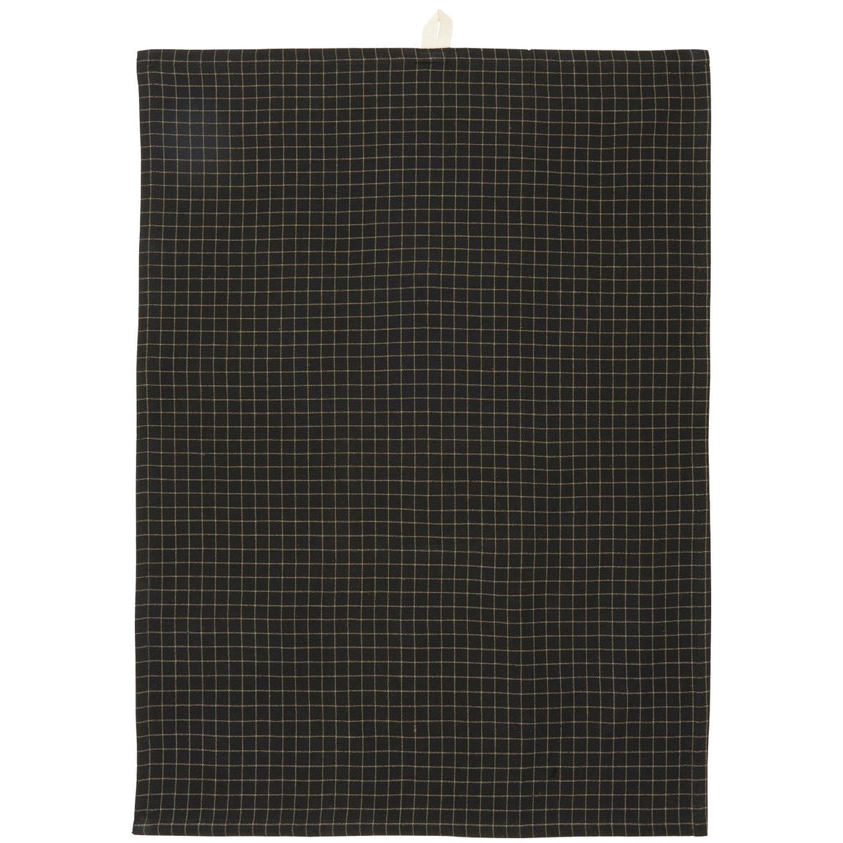 Cotton Tea Towel | Black/Earth Check by IB LAURSEN (ib-laursen-tea-towel-black-w-earth-coloured-check-pattern)