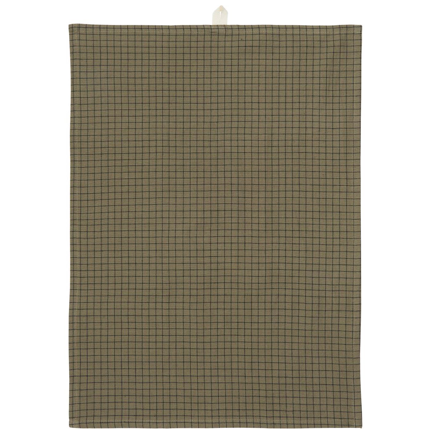 Cotton Tea Towel | Earth/Black Check by IB LAURSEN (ib-laursen-tea-towel-earth-coloured-w-black-check-pattern)