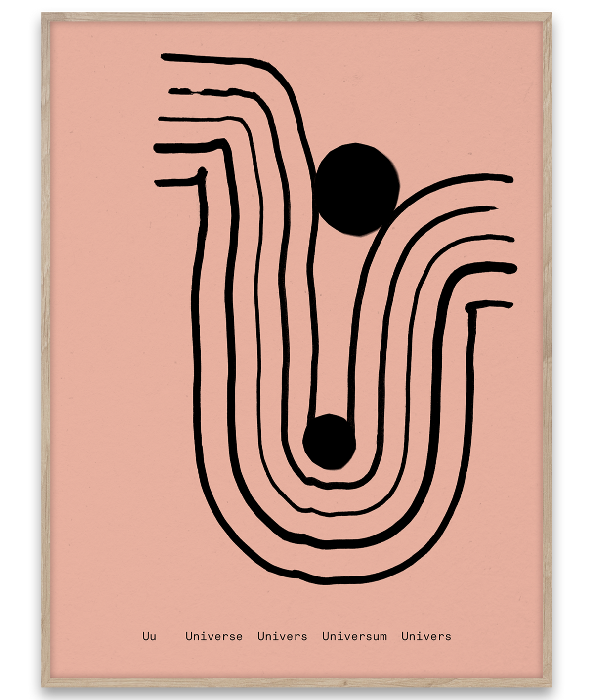 Alphabet Spaghetti by ATWTP - U Print by PAPER COLLECTIVE (paper-collective-alphabet-poster-print-u-print)