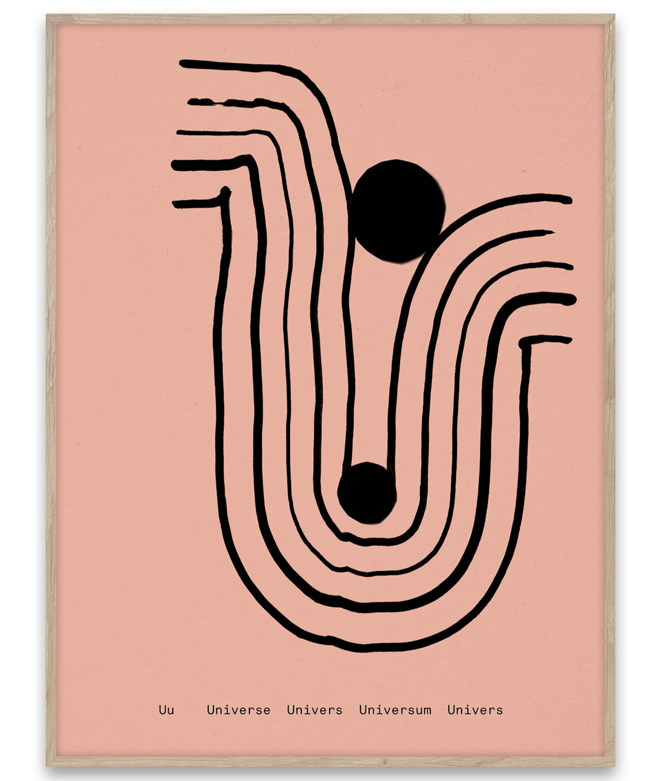 Alphabet Spaghetti by ATWTP - U Print by PAPER COLLECTIVE (paper-collective-alphabet-poster-print-u-print)