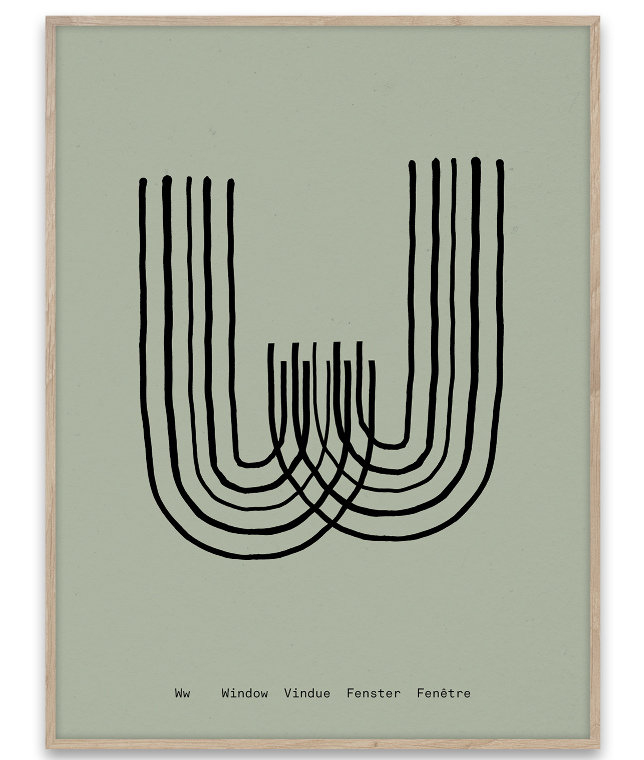 Alphabet Spaghetti by ATWTP - W Print