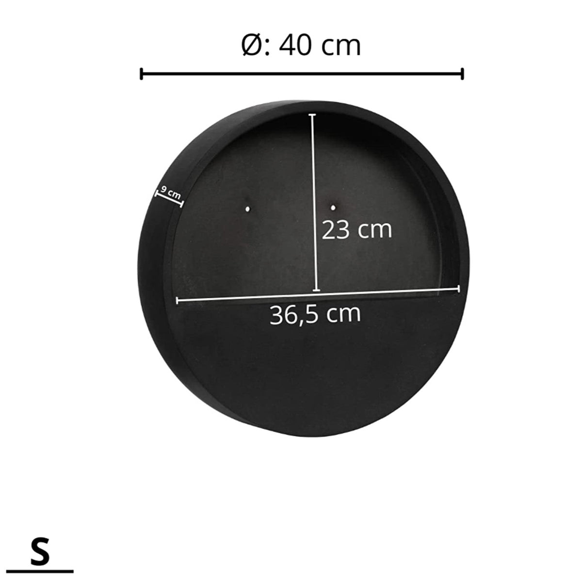 WALLY Wall Planter S 40cm | Grey by POTTERY POTS (pottery-pots-wally-hanging-s-fiberstone-o-40-00-grey)