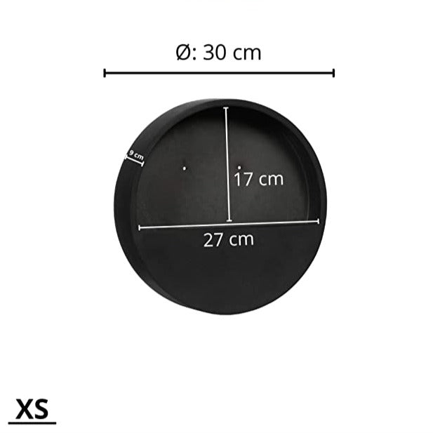 WALLY Wall Planter XS 30cm | Matte Black by POTTERY POTS (pottery-pots-wally-hanging-xs-fiberstone-o-30-00-black)
