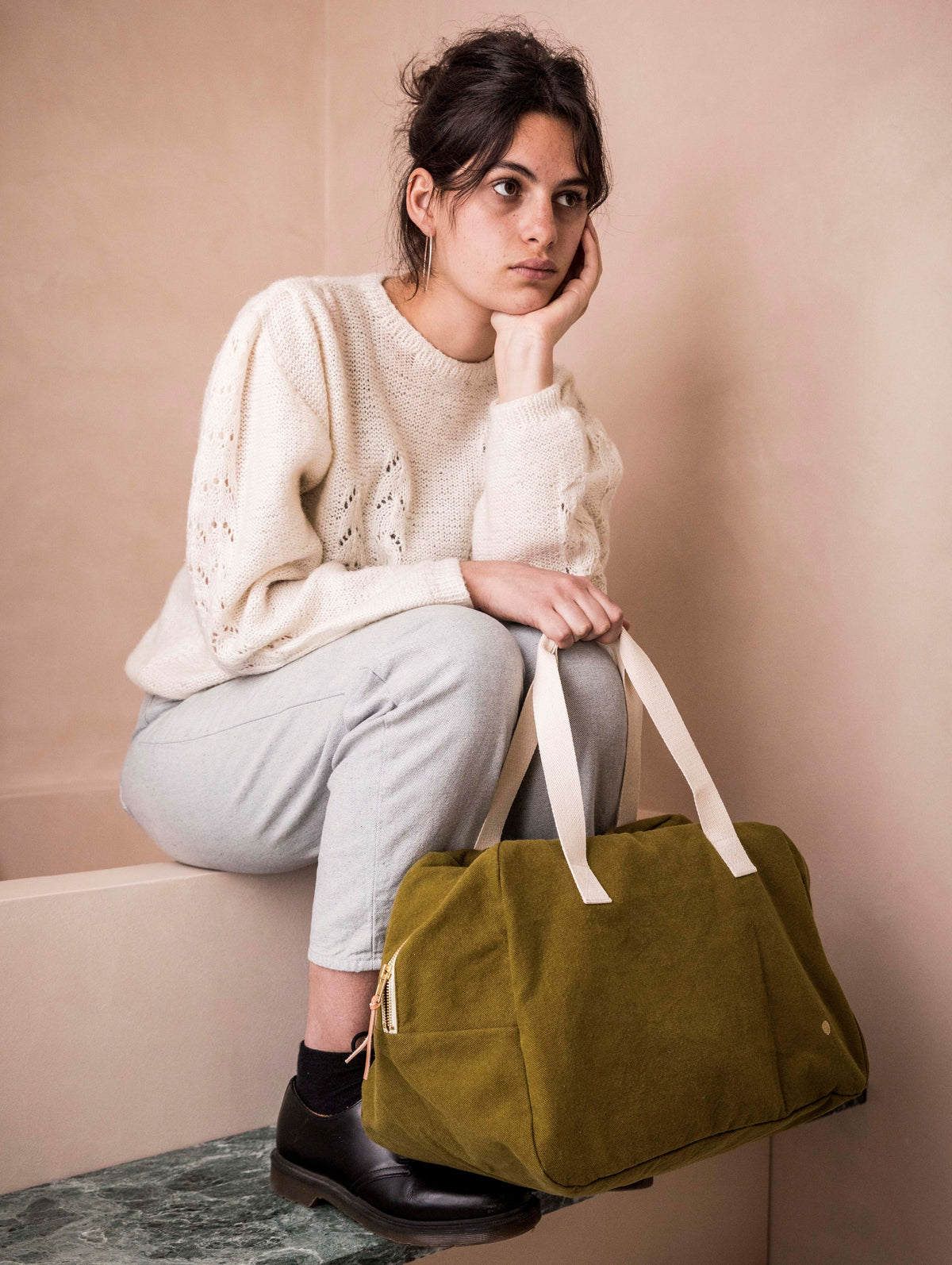 Weekend Bag | Lichen by La Cerise Sur Le Gateau (la-cerise-sur-la-gateau-weekend-bag-iona-lichen)