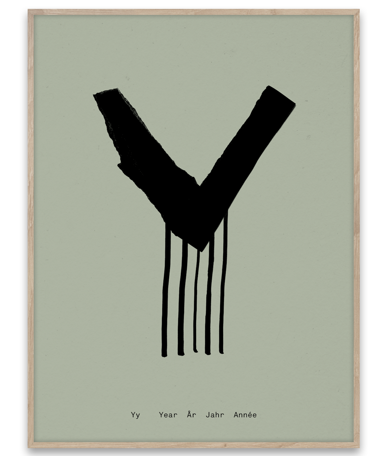 Alphabet Spaghetti by ATWTP - Y Print by PAPER COLLECTIVE (paper-collective-alphabet-poster-print-y-print)