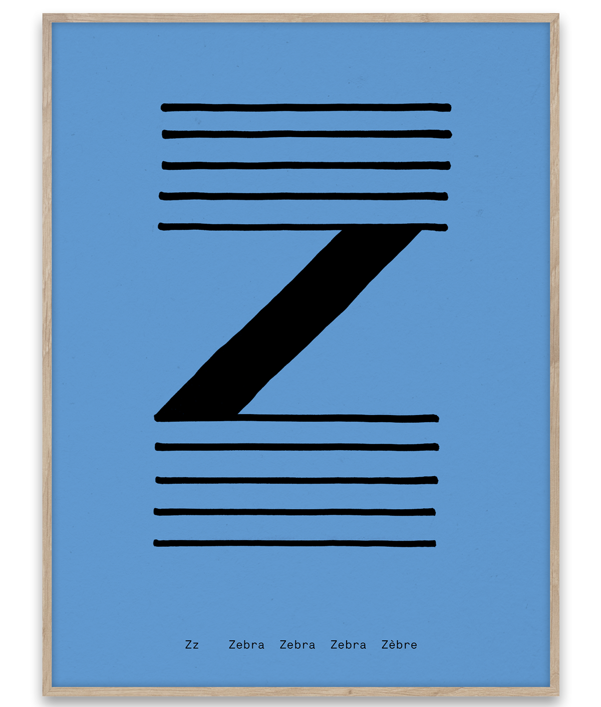 Alphabet Spaghetti by ATWTP - Z Print by PAPER COLLECTIVE (paper-collective-alphabet-poster-print-z-print)