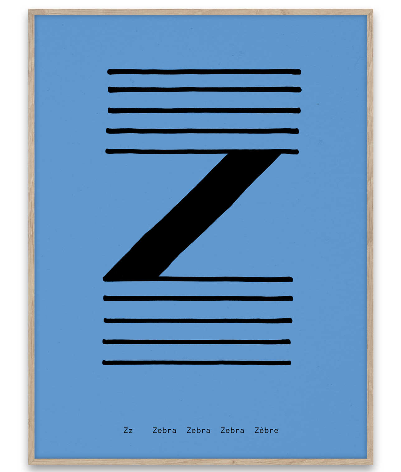 Alphabet Spaghetti by ATWTP - Z Print by PAPER COLLECTIVE (paper-collective-alphabet-poster-print-z-print)