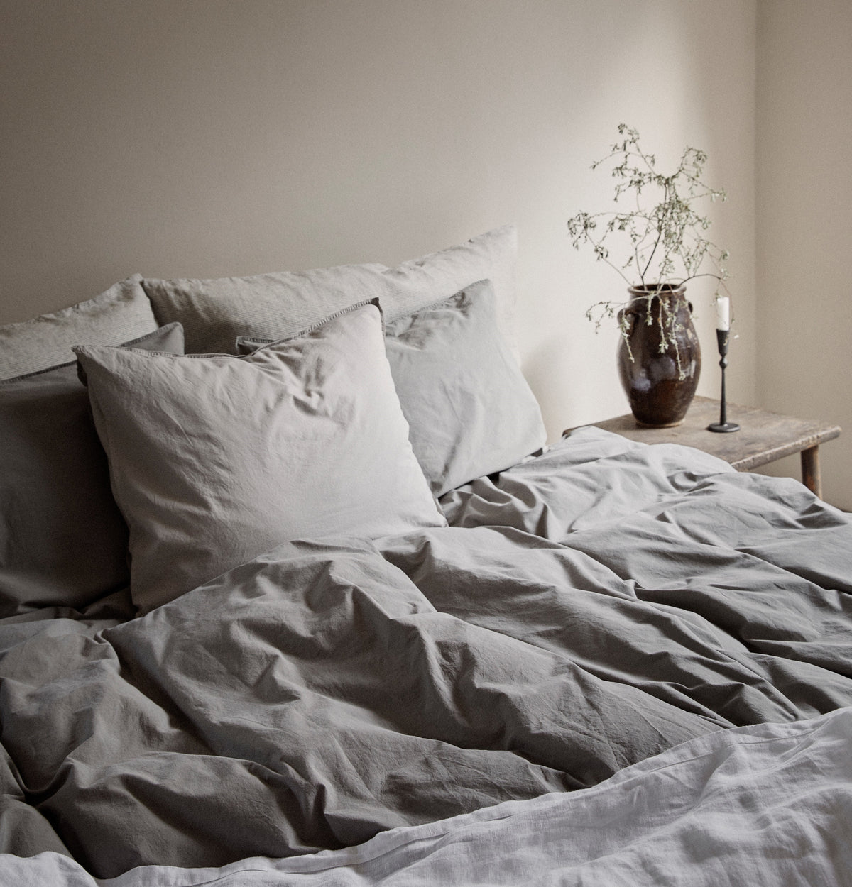 Cotton Pillowcase Set of 2 | Dove by TELL ME MORE (tell-me-more-cotton-pillowcase-set-of-2-dove)