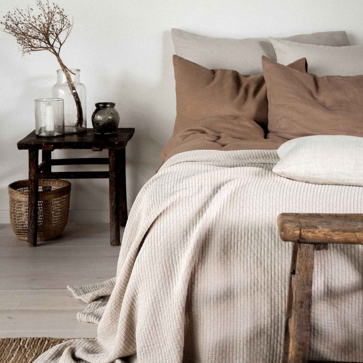 BRICK Bedspread 180X260 | Sand Beige by TELL ME MORE (tell-me-more-brick-bedspread-180x260-colours-sand)