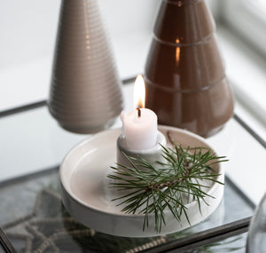 Ceramic Candle Holder - Beige