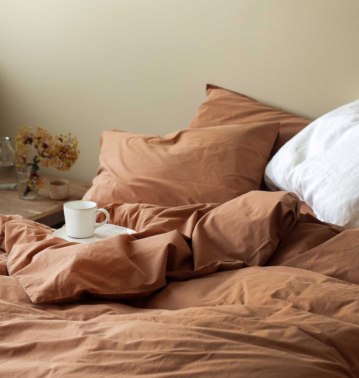 Cotton Pillowcase Set of 2 | Tan by TELL ME MORE (tell-me-more-cotton-pillowcase-set-of-2-tan)