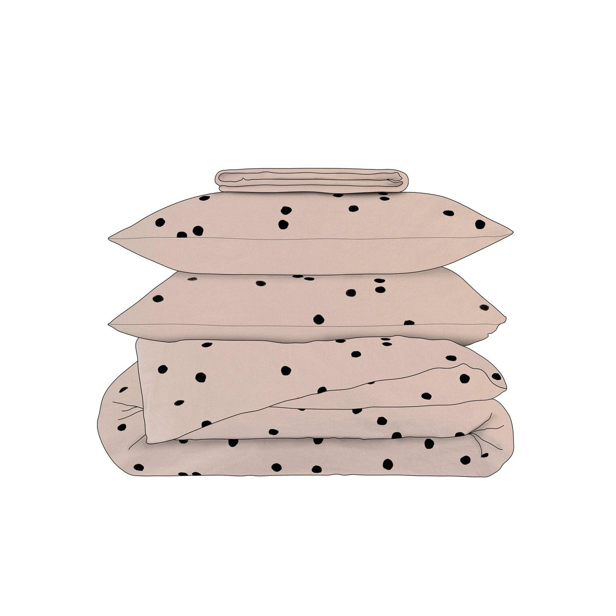 Pillowcase Odette - Biscuit by La Cerise Sur Le Gateau (la-cerise-sur-la-gateau-pillow-case-odette-biscuit-50)