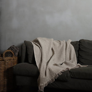 Duello Waffle Throw | Beige