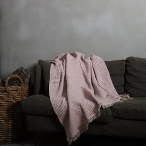 Duello Waffle Throw | Powder Pink