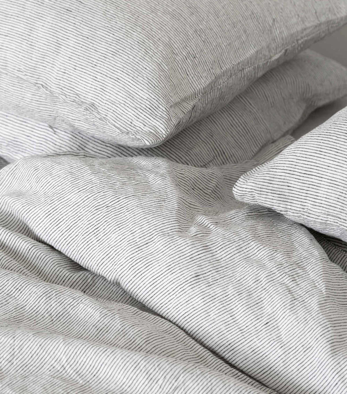 Linen Pillowcases Set Of 2 | Pinstripe by TELL ME MORE (tell-me-more-linen-pillowcases-set-of-2-pinstripe)